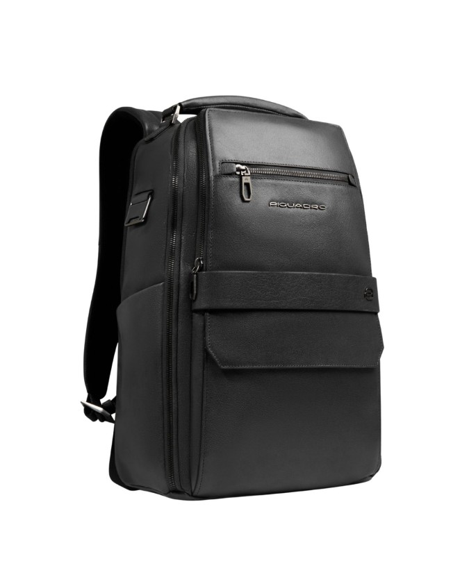  Piquadro - Zaino da viaggio in pelle personalizzabile porta pc