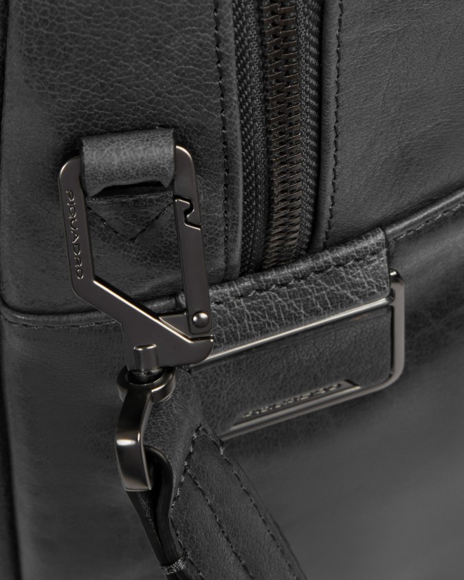  Piquadro - Cartella in pelle con due manici porta pc 14'' un