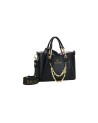  Braccialini - Borsa a mano in simil pelle con catena gioiello