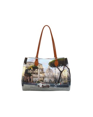  Ynot - Borsa Donna Tote con stampa in ecopelle Yesbag