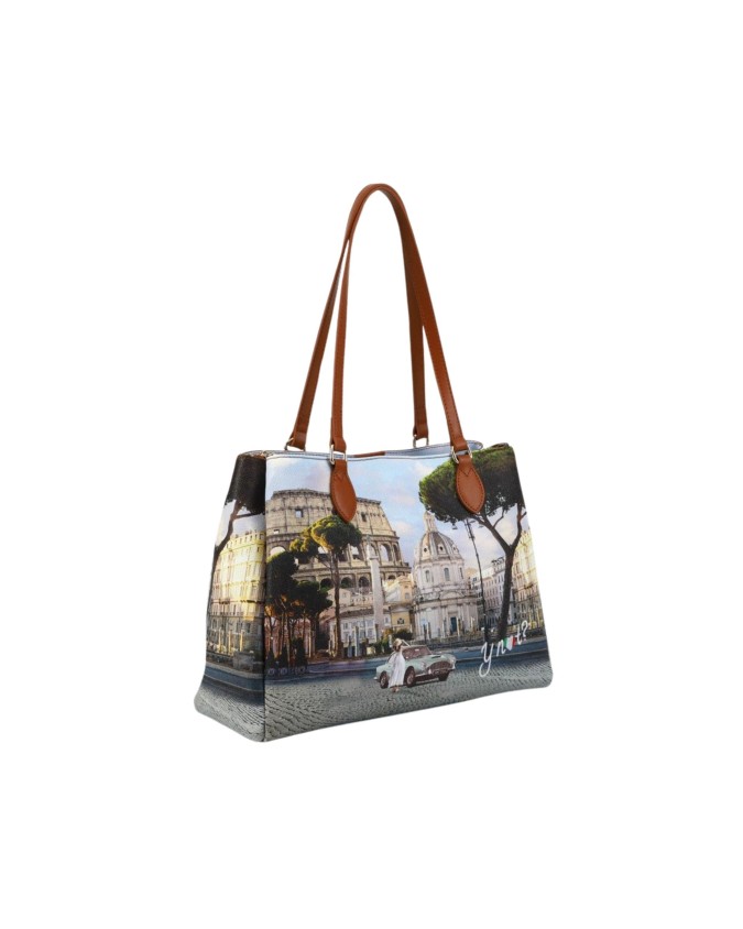  Ynot - Borsa Donna Tote con stampa in ecopelle Yesbag