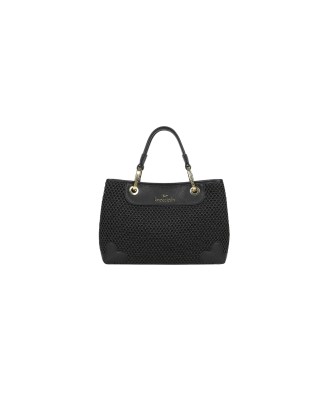 Braccialini - Borsa a mano media in tessuto tricot effetto paglia Beth Tricot