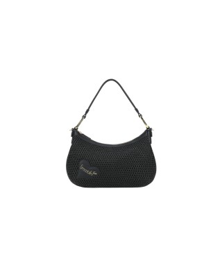 Braccialini - Borsa a spalla hobo in tessuto tricot effetto paglia Beth Tricot