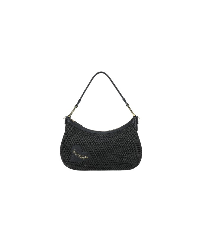  Braccialini - Borsa a spalla hobo in tessuto tricot effetto