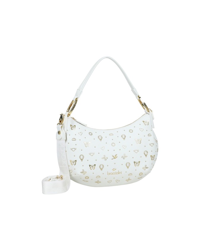  Braccialini - Borsa a spalla in simil pelle Beth Strass