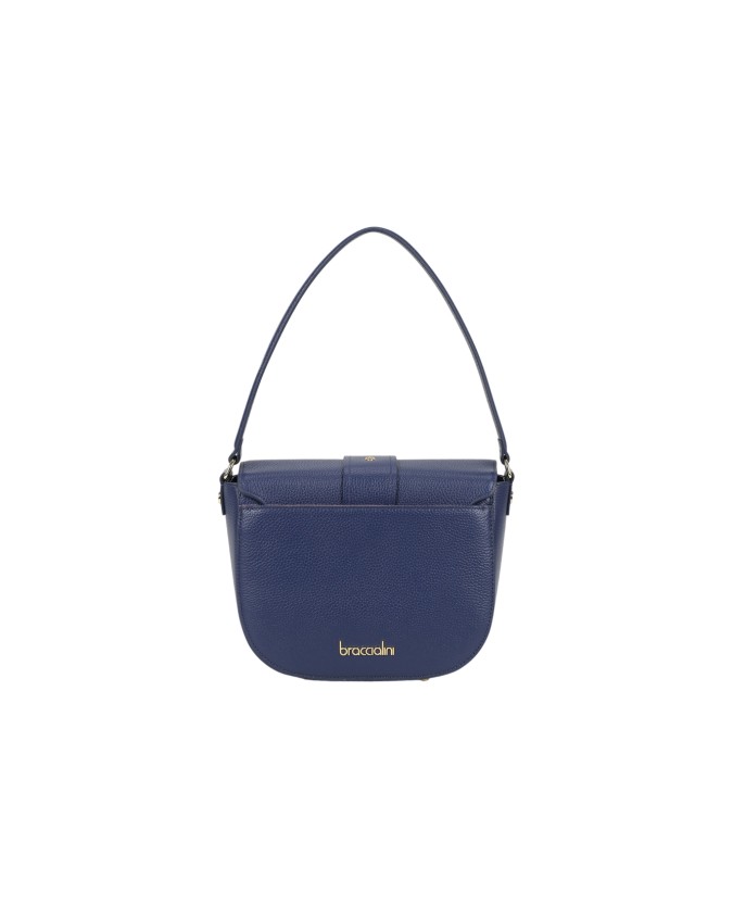  Braccialini - Borsa a spalla in pelle con patta Baroque