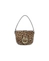 Braccialini - Borsa a spalla in pelle con stampa leopardata
