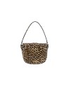  Braccialini - Borsa a spalla in pelle con stampa leopardata