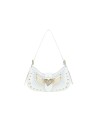  Braccialini - Borsa a spalla in simil pelle con borchie Rock