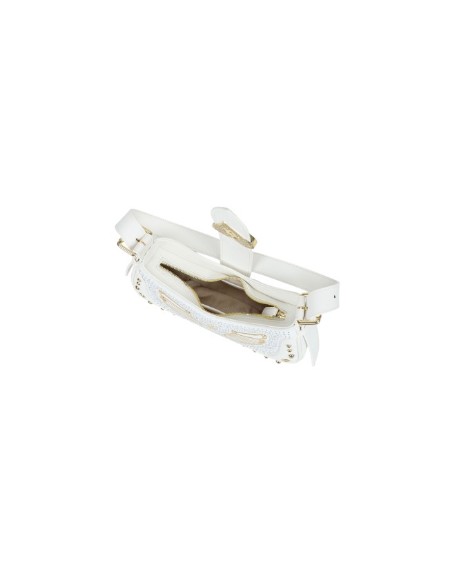  Braccialini - Borsa a spalla in simil pelle con borchie Rock