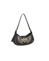  Braccialini - Borsa a spalla in simil pelle con borchie Rock