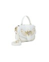  Braccialini - Borsa a mano in simil pelle con patta e borchie