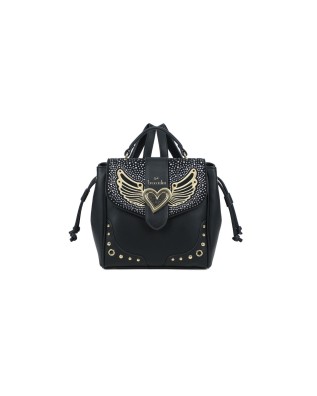 Braccialini - Zainetto donna in simil pelle con tracolla e borchie Rock
