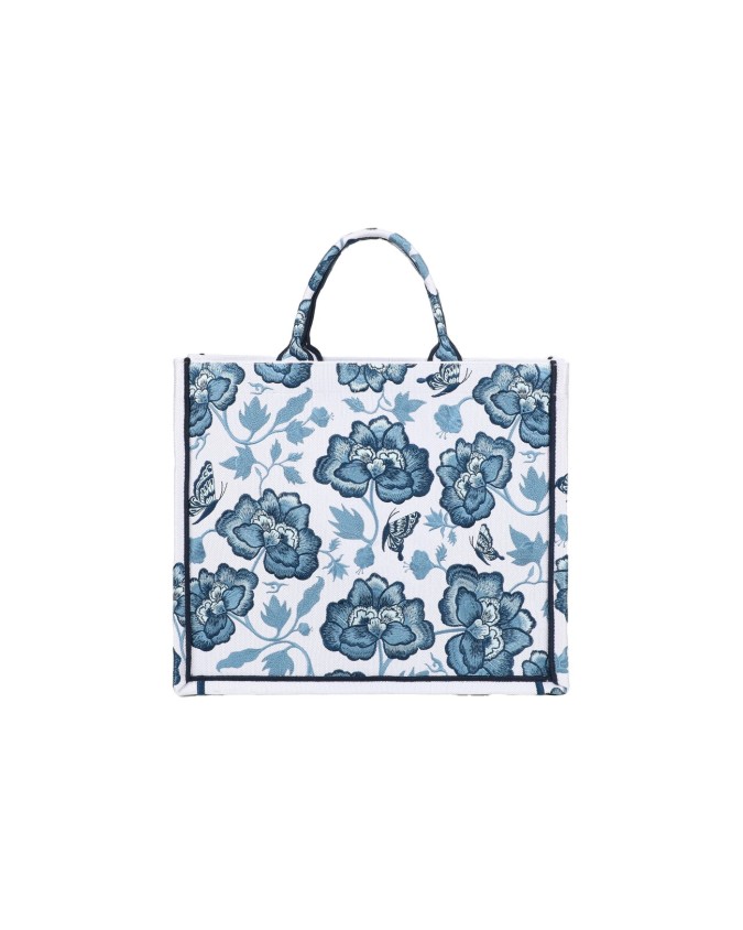  Braccialini - Borsa a mano in tessuto grande con tracolla Queen