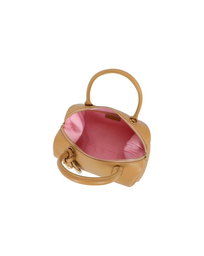  Braccialini - Bauletto in pelle con doppi manici e tracolla
