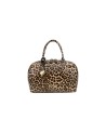  Braccialini - Borsa bauletto in pelle con stampa leopardata