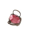  Braccialini - Borsa bauletto in pelle con stampa leopardata