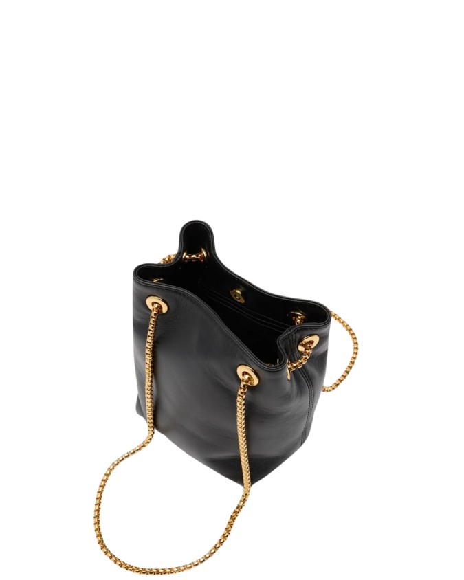  Trussardi - Borsa a Secchiello con Catena in Nappa Orbita Mini