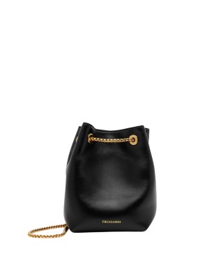  Trussardi - Borsa a Secchiello con Catena in Nappa Orbita Mini