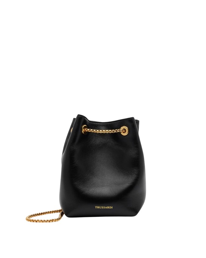  Trussardi - Borsa a Secchiello con Catena in Nappa Orbita Mini
