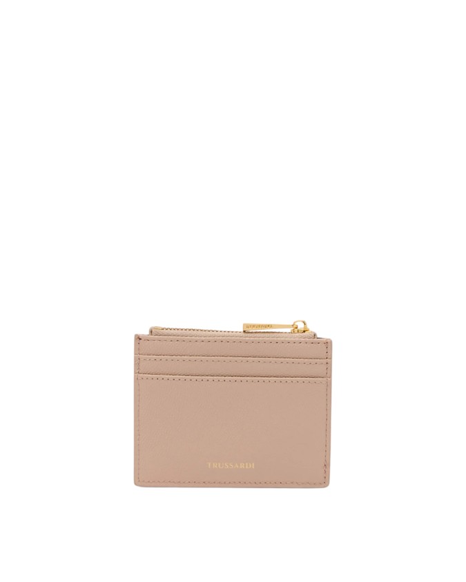  Trussardi - Porta carte di Credito in Pelle Cameo