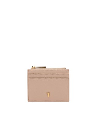 Trussardi -  Cameo Leather Credit Card Holder - Nude