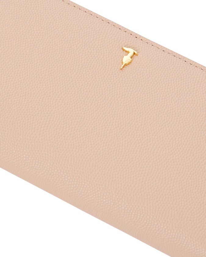  Trussardi - Portafoglio Zip Around in Pelle Cameo