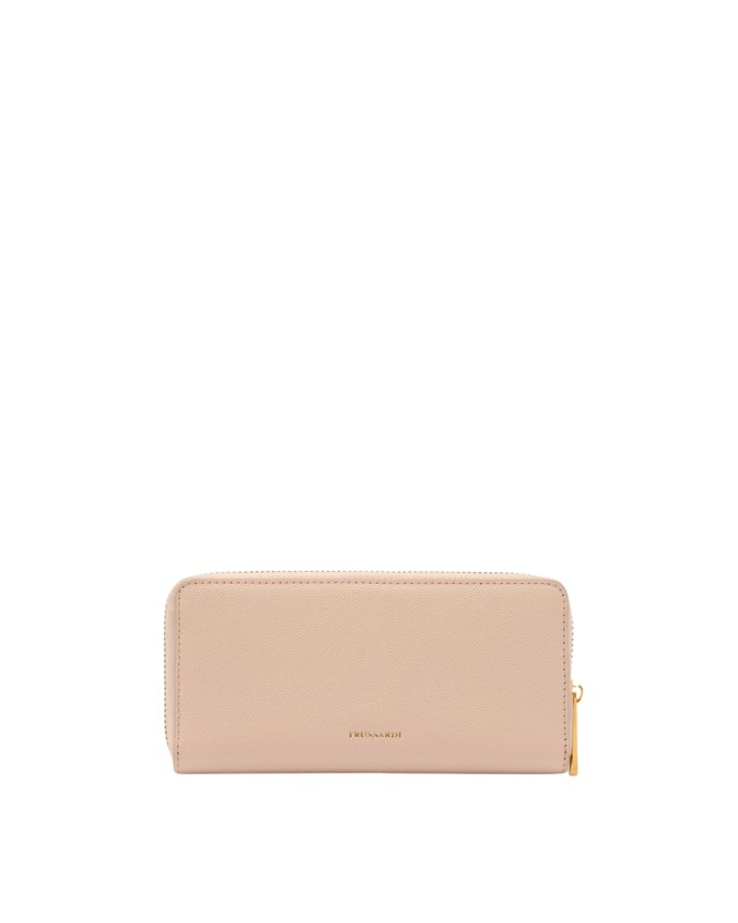  Trussardi - Portafoglio Zip Around in Pelle Cameo