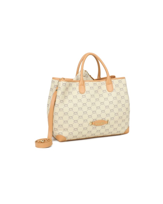  Braccialini - Borsa a mano grande in pelle con tracolla