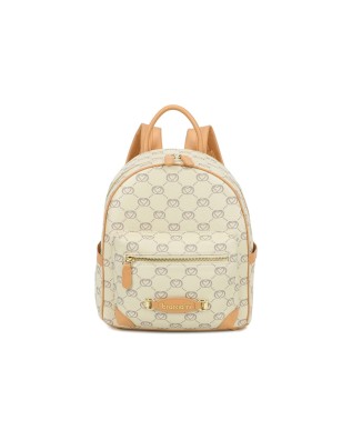  Braccialini - Zaino donna in pelle stampata con tasca esterna