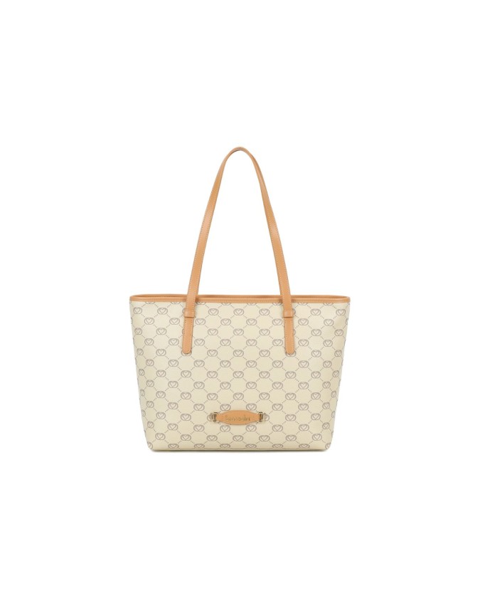  Braccialini - Borsa a spalla shopping in pelle stampata