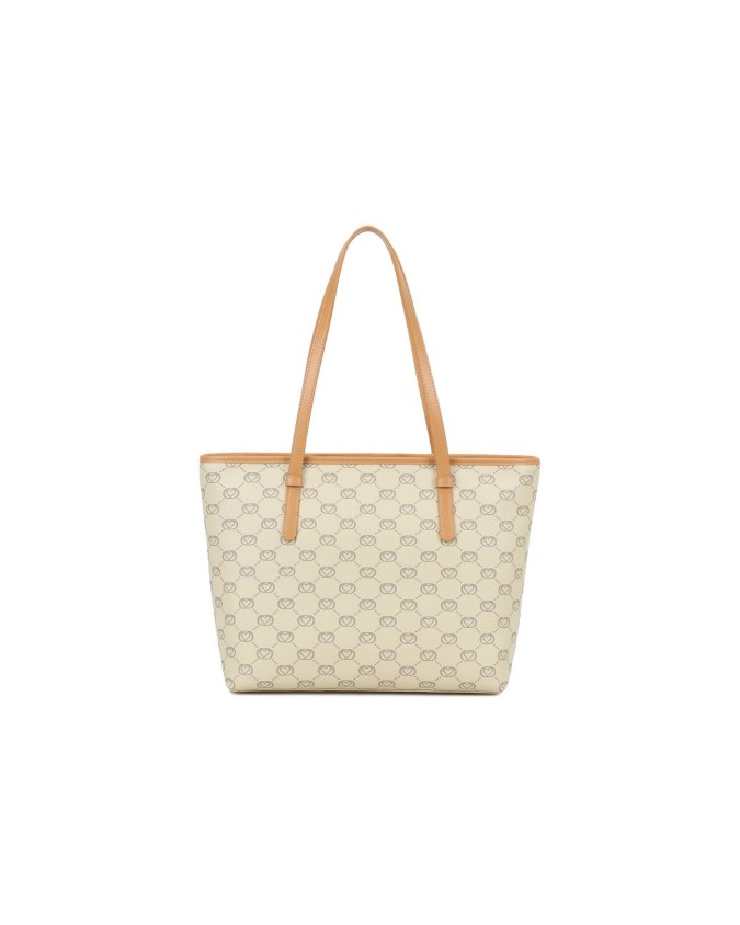  Braccialini - Borsa a spalla shopping in pelle stampata