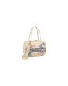  Braccialini - Borsa bauletto con due manici e tracolla in