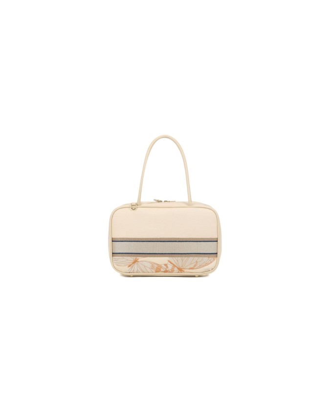  Braccialini - Borsa bauletto con due manici e tracolla in