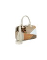  Braccialini - Borsa bauletto in pelle con doppio manico Patch