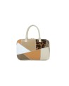  Braccialini - Borsa bauletto in pelle con doppio manico Patch
