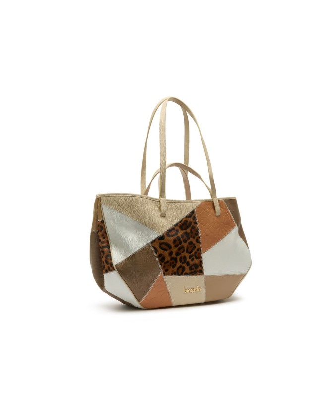  Braccialini - Borsa in pelle con coppia di manici corti e