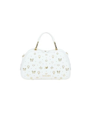 Braccialini - Candy faux leather satchel bag with studs...