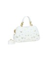  Braccialini - Borsa bauletto in simil pelle con borchie e
