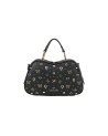  Braccialini - Borsa bauletto in simil pelle con borchie e