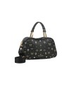  Braccialini - Borsa bauletto in simil pelle con borchie e