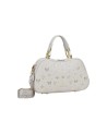  Braccialini - Borsa bauletto in simil pelle con borchie e