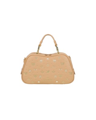  Braccialini - Borsa bauletto in simil pelle con borchie e