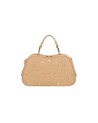  Braccialini - Borsa bauletto in simil pelle con borchie e