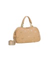  Braccialini - Borsa bauletto in simil pelle con borchie e