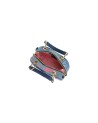  Braccialini - Bauletto piccolo in tessuto jeans Candy