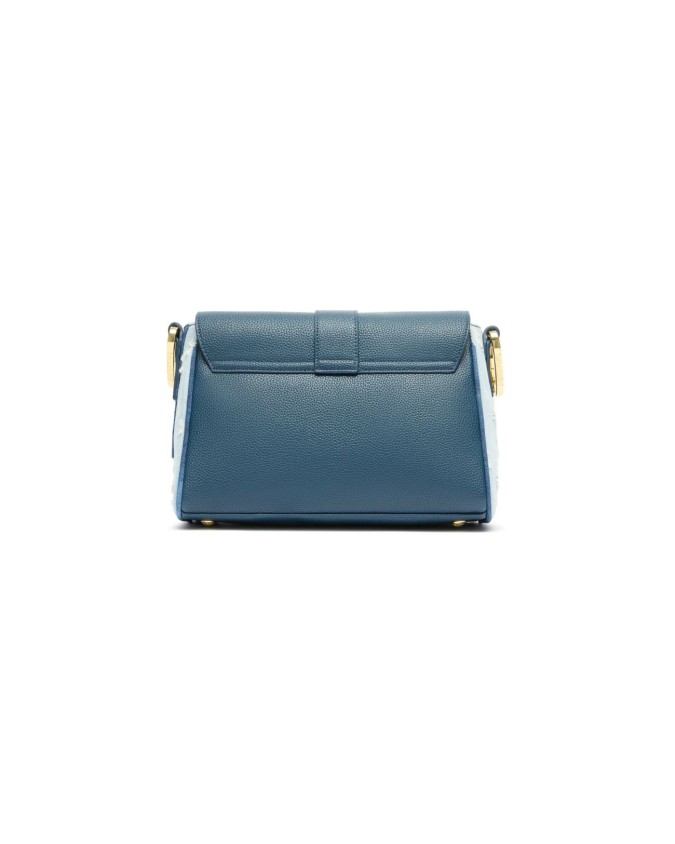  Braccialini - Borsa a tracolla in simil pelle e tessuto denim