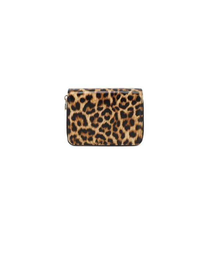  Braccialini - Portafoglio piccolo in pelle stampa leopardata