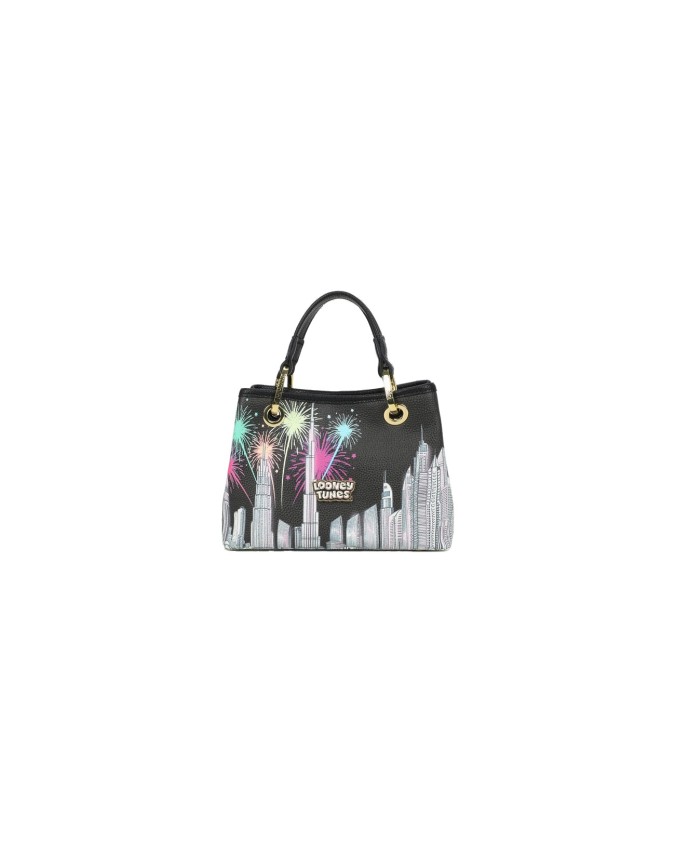  Braccialini - Borsa a mano in similpelle con doppi manici Bugs