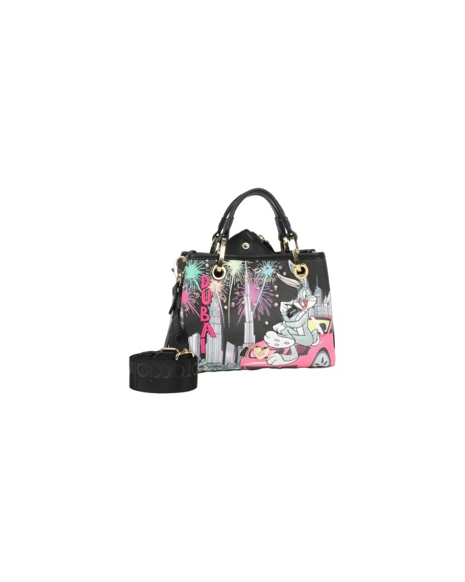  Braccialini - Borsa a mano in similpelle con doppi manici Bugs